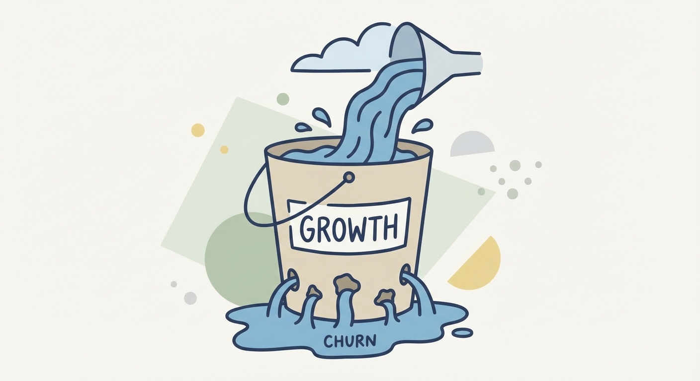 Leaky Bucket Concept Illustration