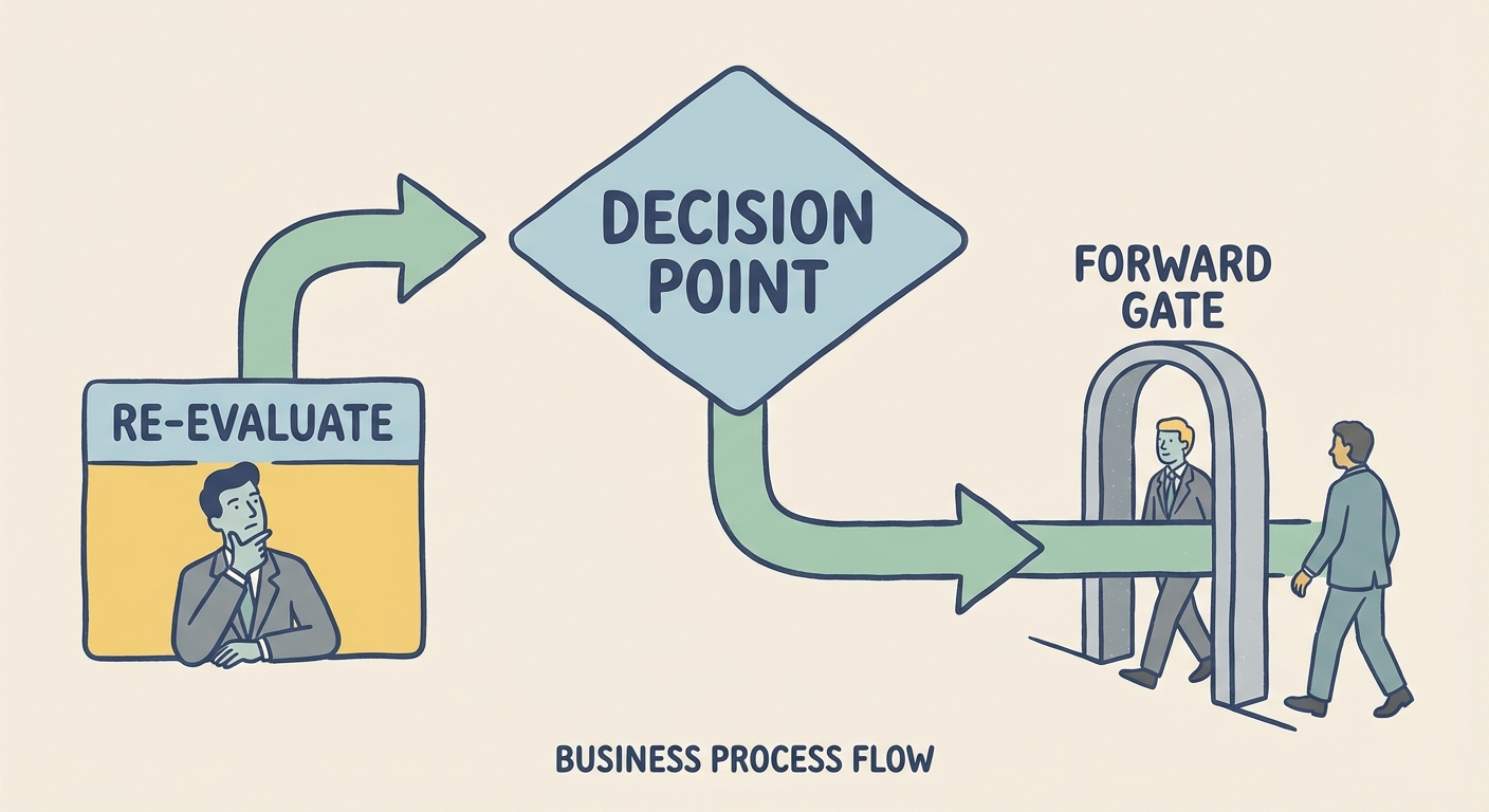 PMF Validation Gate Flowchart