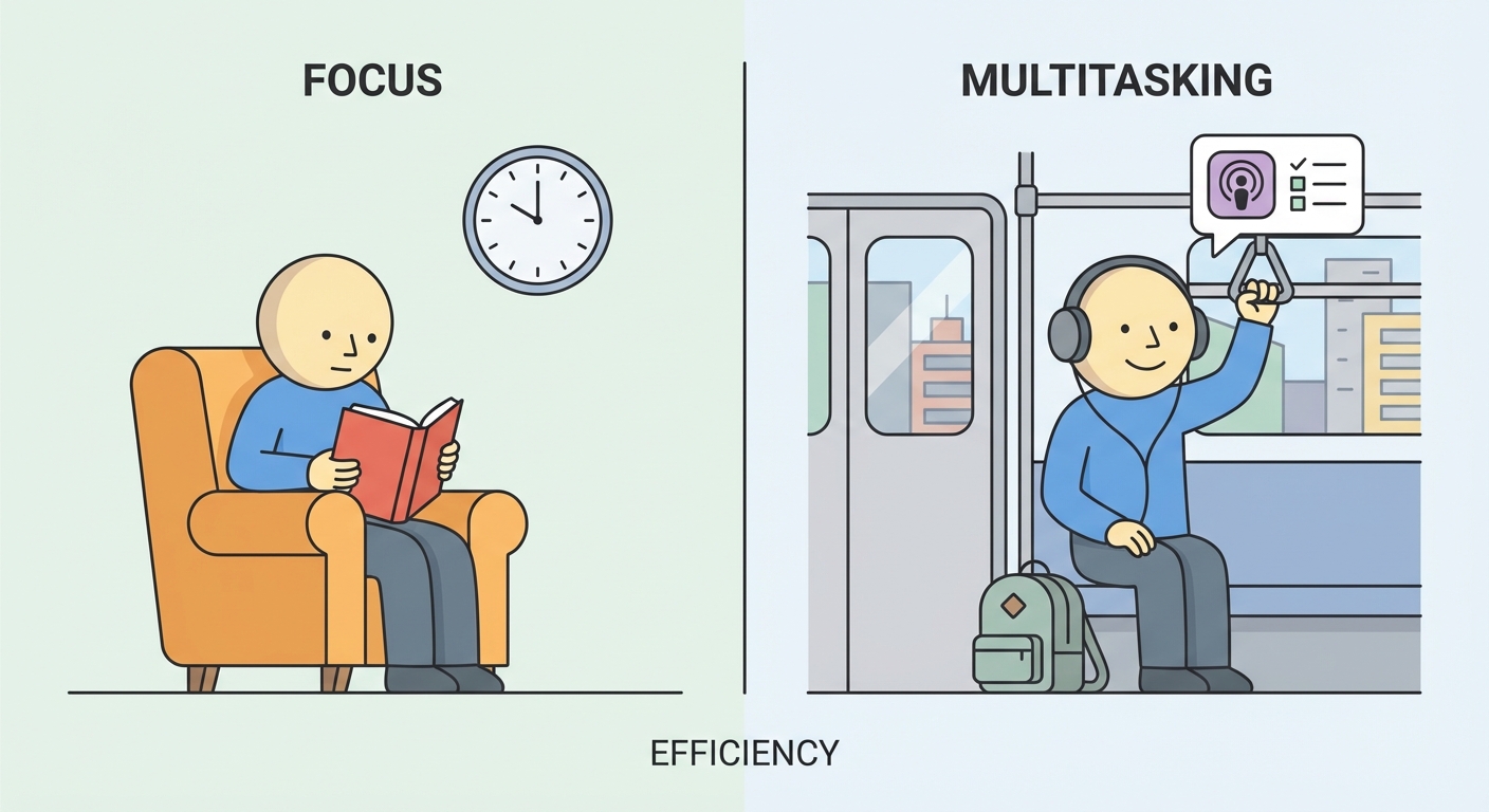 Reading vs Listening Illustration