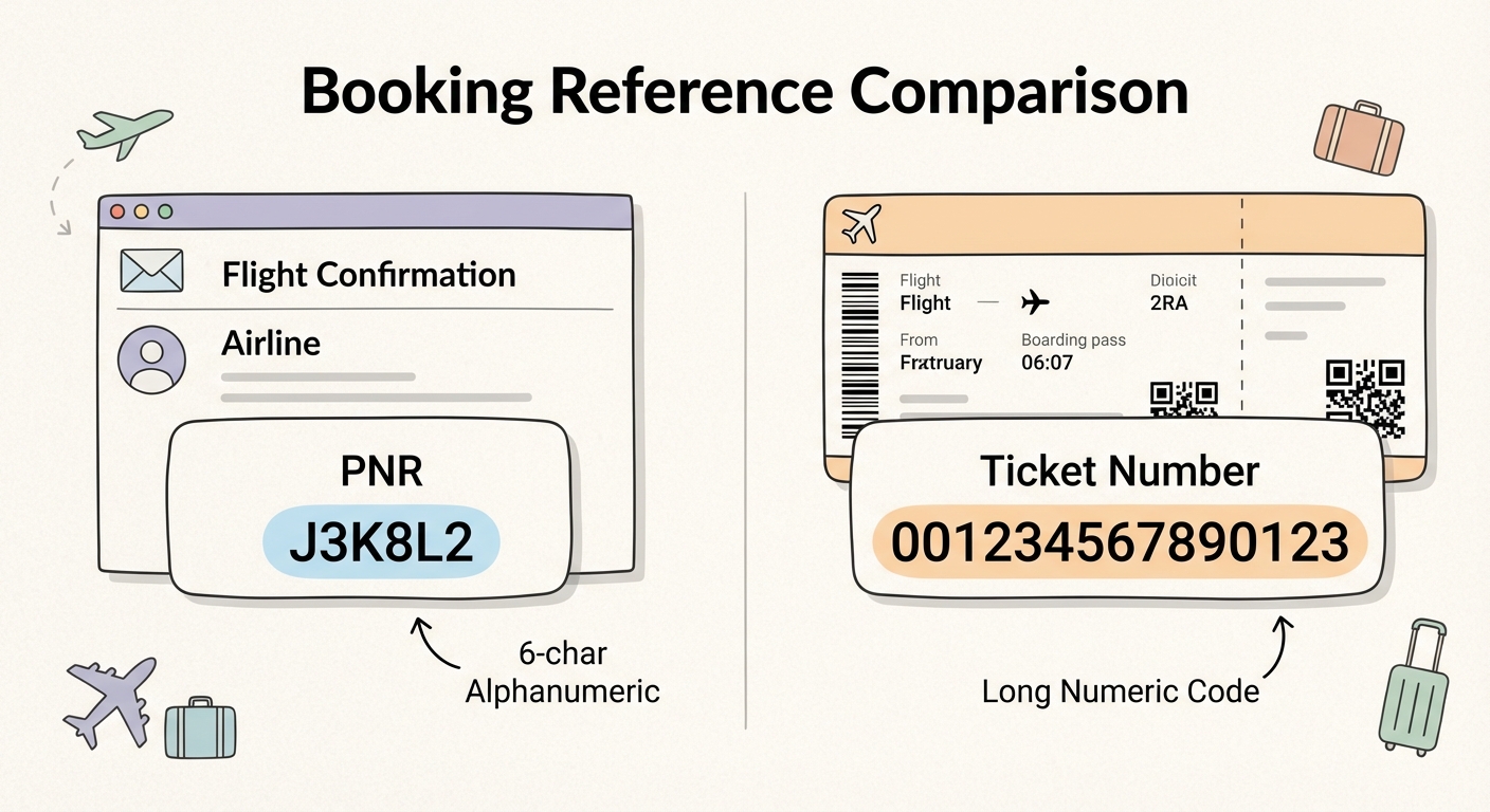 Record Locator vs Ticket Number