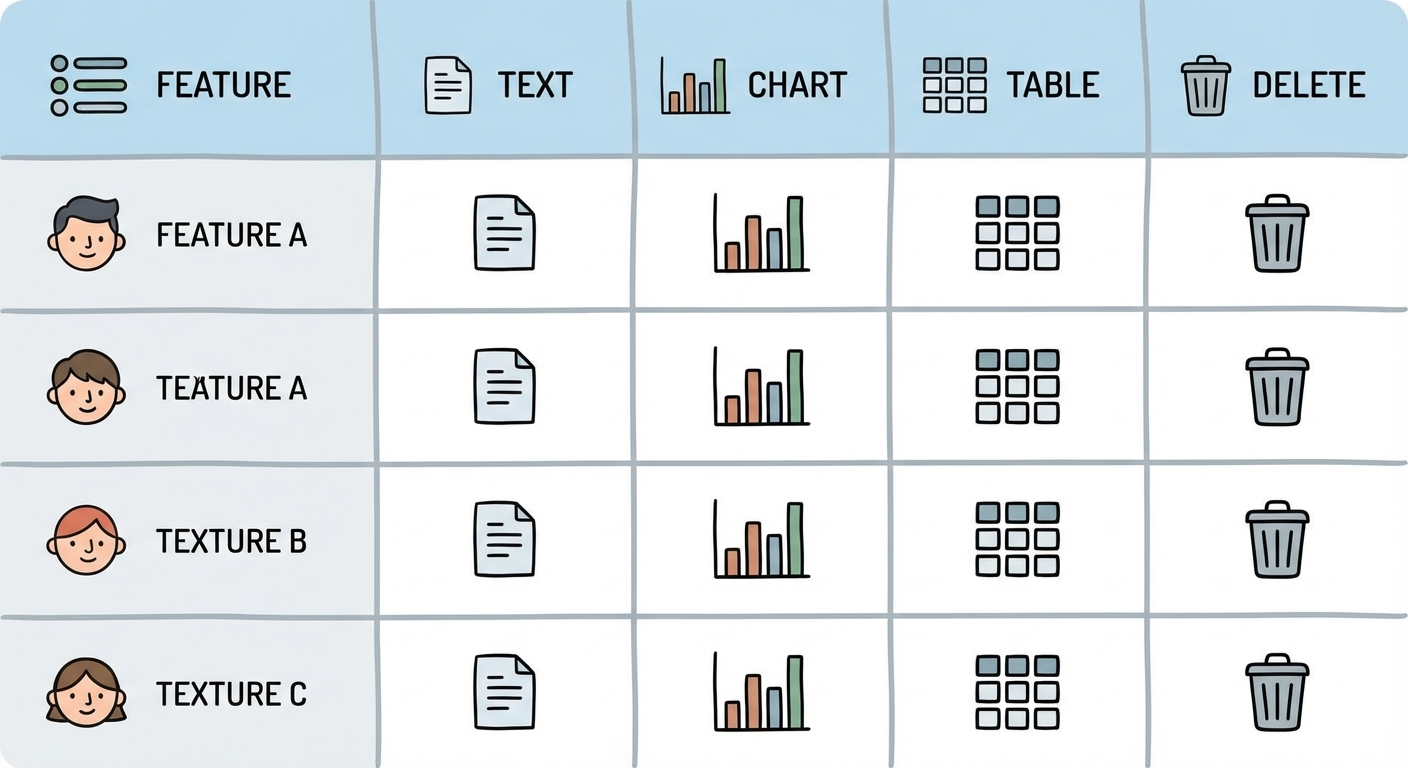 Table - Tool Selection Matrix