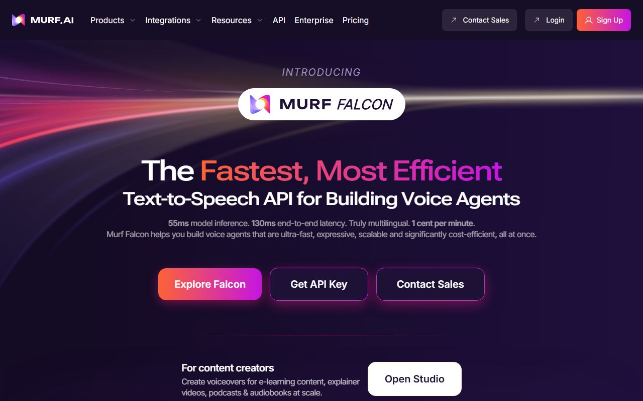 Screenshot of Murf AI