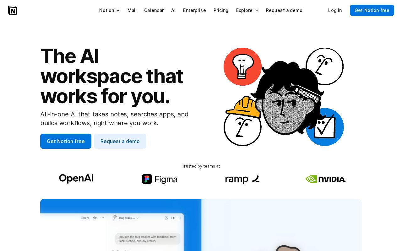 Screenshot of Notion AI Writer