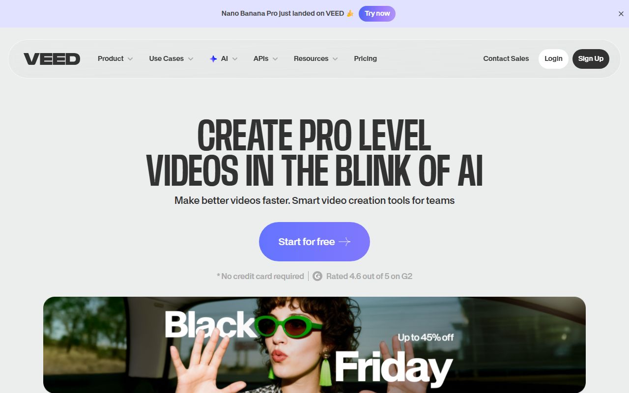 Screenshot of Veed.io